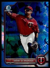 2022 Bowman Draft Chrome Sky Blue Refractor Danny De Andrade Minnesota Twins