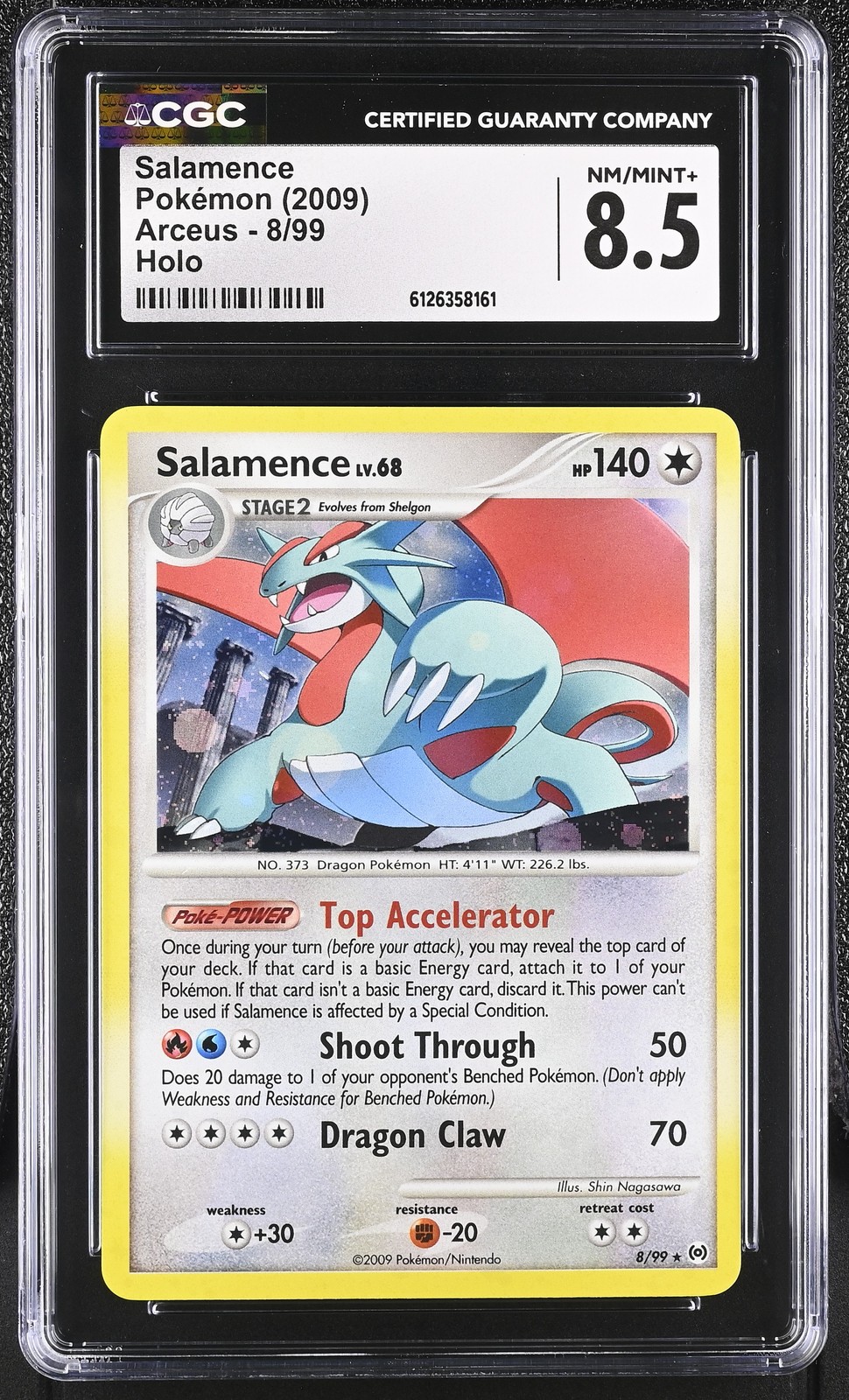 CGC 8.5 Salamence 2009 Arceus 8/99 Holo Pokemon Card