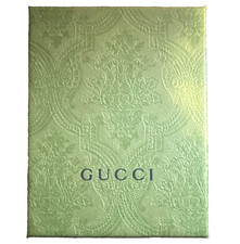 Gucci Green Gift Box with Beige Lined Cardholder dust bag, 5x4 in Rectangle