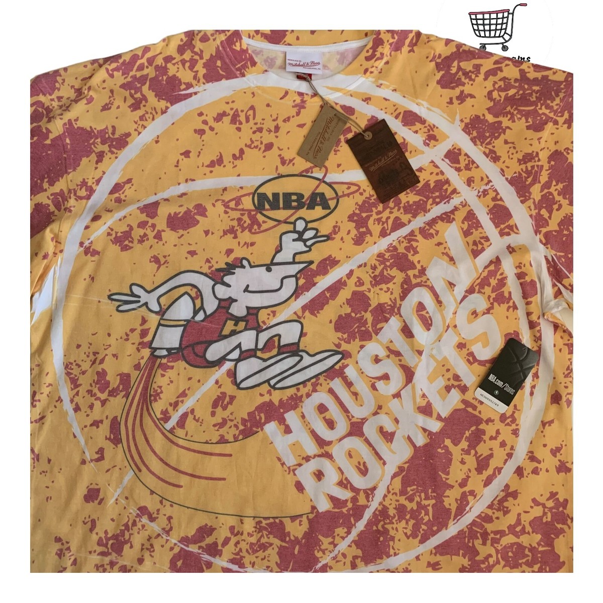T-shirts Mitchell & Ness NBA Jumbotron Mesh Tank Rockets Yellow