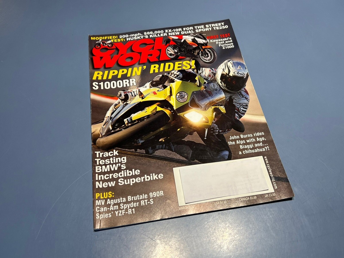 Cycle World Motorcycle Magazine March 2010 BMW-S1000RR - Kawasaki