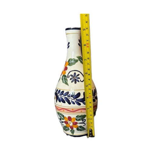TALAVERA Vase Tabletop Unlimited Hand Painted Pottery Floral Home TableTop Decor - Picture 6 of 8