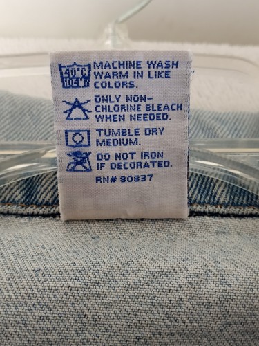 Vintage Made in the USA" Tyca Logic University" Jean Denim Jacket XL* - Picture 4 of 10