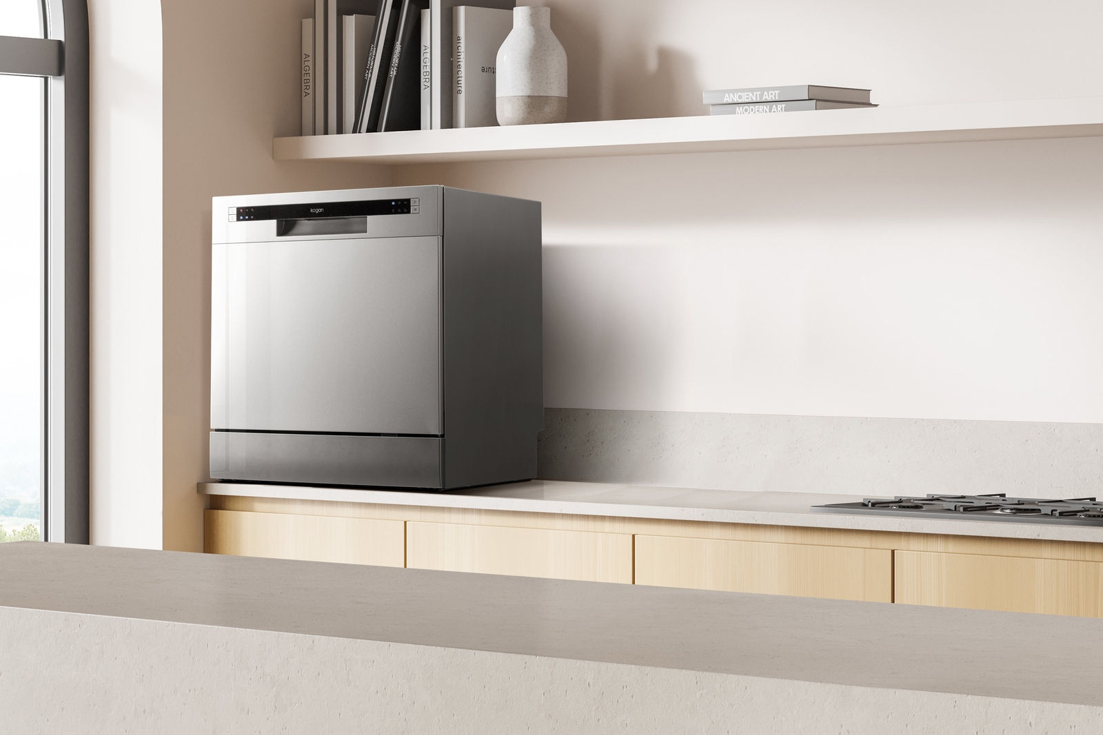 Kogan Benchtop Dishwasher (8 Place, Stainless Steel), Dishwashers