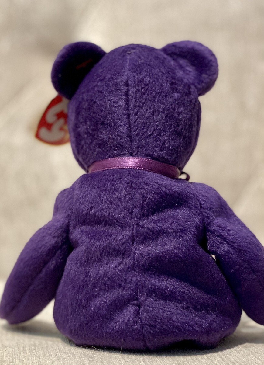 ダイアナ妃 メモリアルベア Diana Memorial Teddy Bear Ty Princess Purple Diana Memorial White Rose Beanie Baby
