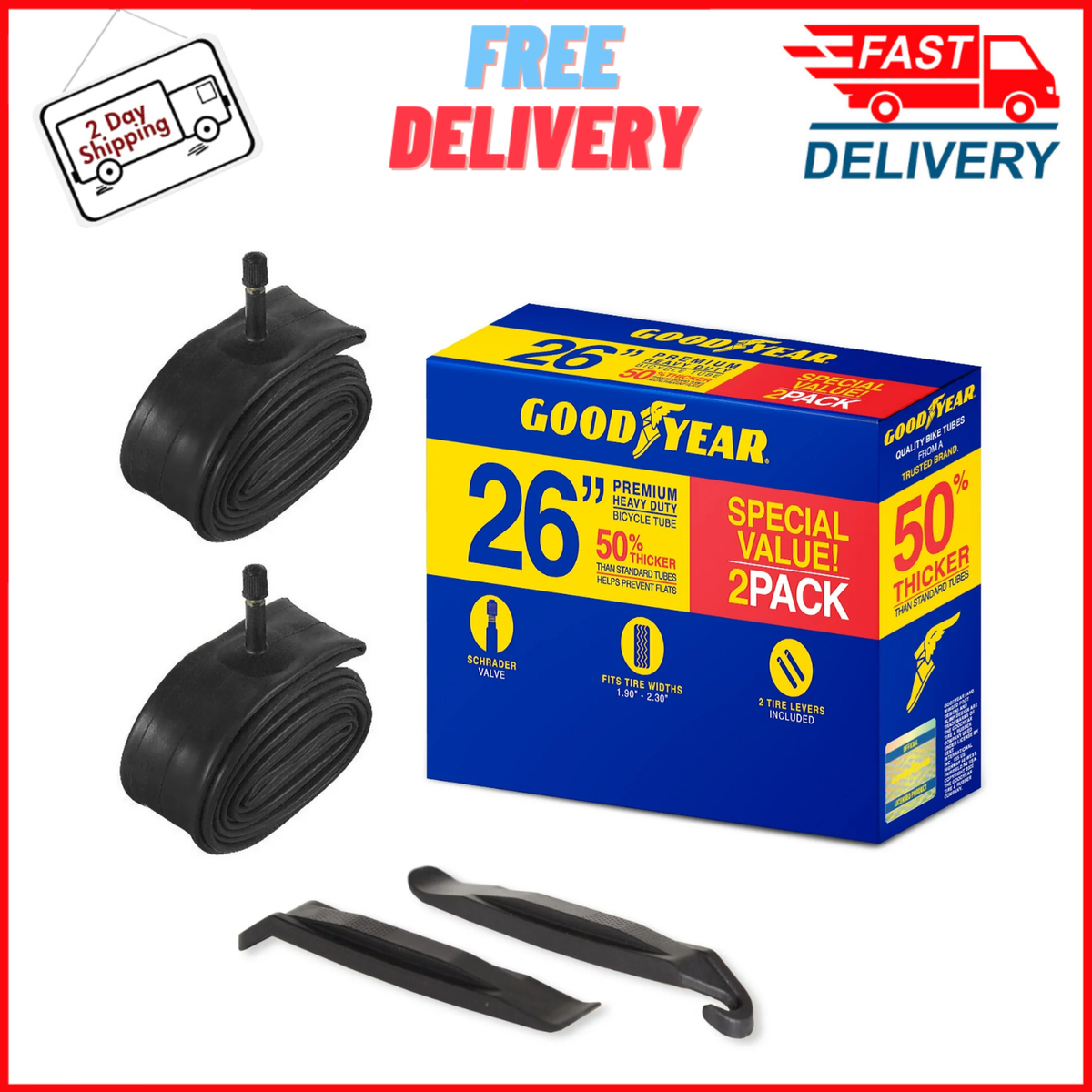 Goodyear 26 X Inner Tube Bike Tube Pack) Goodyear 20