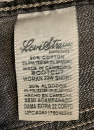 Signature Levi Strauss Jeans Women's Plus Size 22W Boot Cut Stretchy Gray - Picture 5 of 5