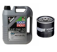 OEM HENGST Oil Filter 1WPE-14-302 + 5QTS. 0w-20 Lubro MOLY Oil for MAZDA