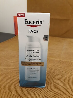 Eucerin Face Immersive Hydration Daily Lotion SPF 30 2.5 Oz Exp 05/2026