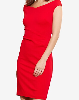 Lauren Ralph Lauren Women's Off the Shoulder Dress (6, Orient Red)