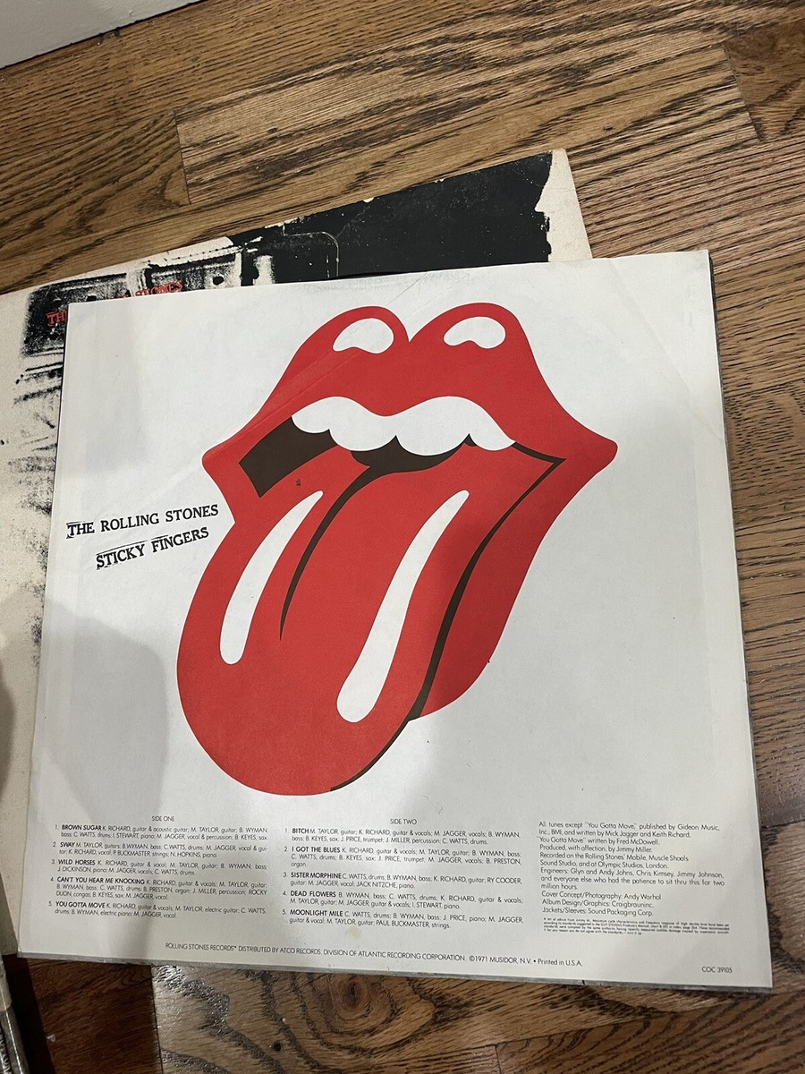【帯付き】The Rolling Stones Sticky Fingers ROLLING STONES ‎– Sticky Fingers 1971 1st US WL Promo LP EX