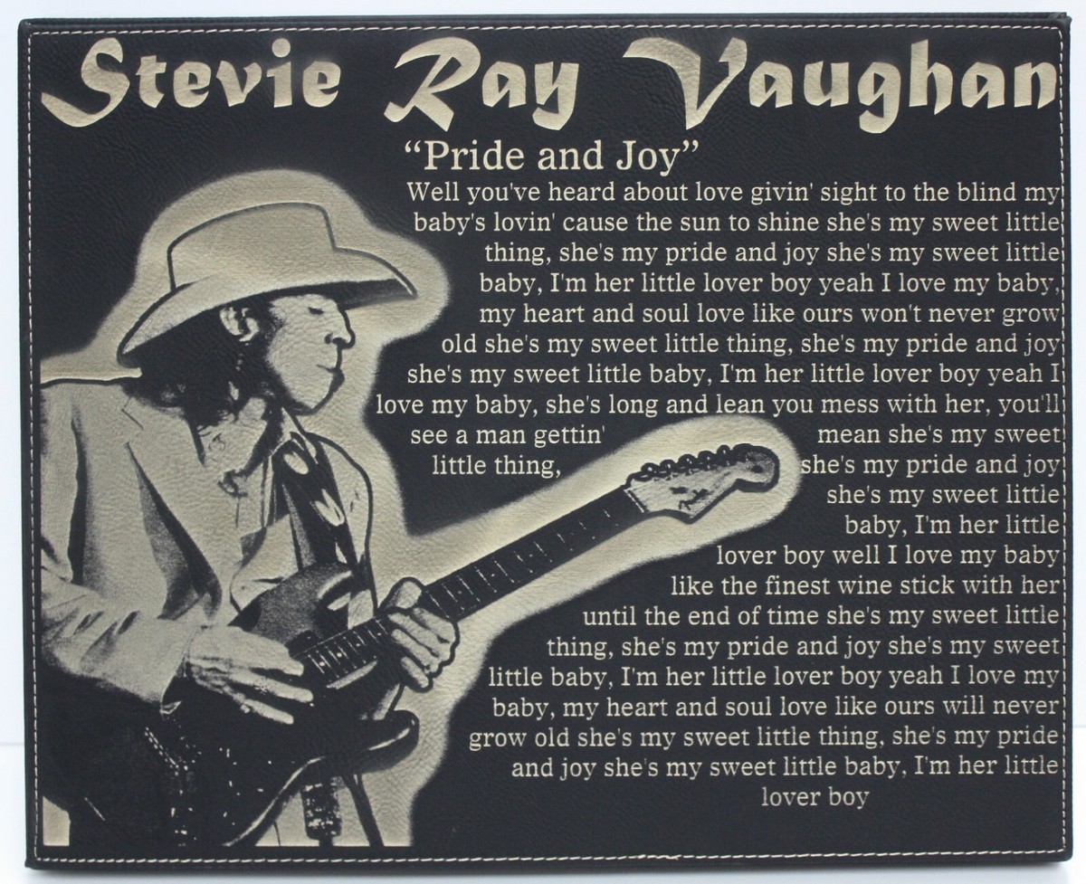 Stevie Ray Vaughan Pride & Joy Laser Engraved Hand Tooled Leather