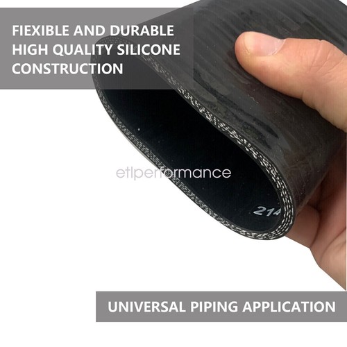 90 Degree Reducers Silicone Hose Black 3.0'' Inlet 4.0''Outlet 8'' Length New - Imagen 7 de 7