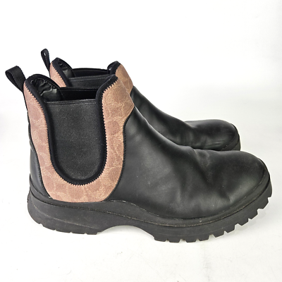 Coach Hybrid Chelsea Ankle Boots Khaki/Black Leather G4443  display picture 1