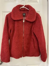 BDG Urban Outfitters Red Sherpa Teddy Bear Jacket Sz S