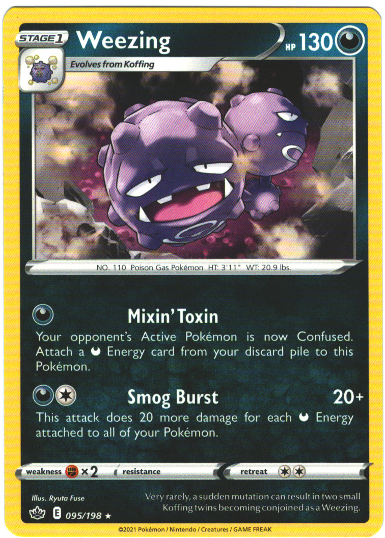 Weezing 95/198 Chilling Reign Regular Rare Pokemon Card Pokémon TCG 095/198
