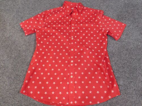 Old Navy Mens Shirt Small Red Button Down stars classic - Picture 3 of 13