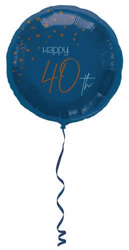 40TH BIRTHDAY TRUE BLUE STYLISH BIRTHDAY THEME - PARTYWARE COMPLETE SELECTION - Picture 28 of 31