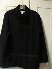 Nwt Kenar Women's Black Wool Coat Jacket , Size M