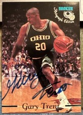 Gary Trent Ohio Basketball Classic Rookie Autograph Card Mavericks DUKE 1995 NBA. rookie card picture