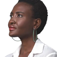 Anodized Colored Titanium Open Hoop Earrings