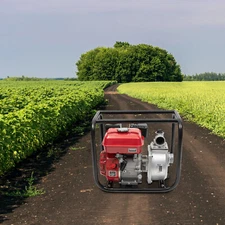 7.5 HP 2" Portable Gas Powered Water Pump Gasoline Water Pump w/ 7.5m Hose