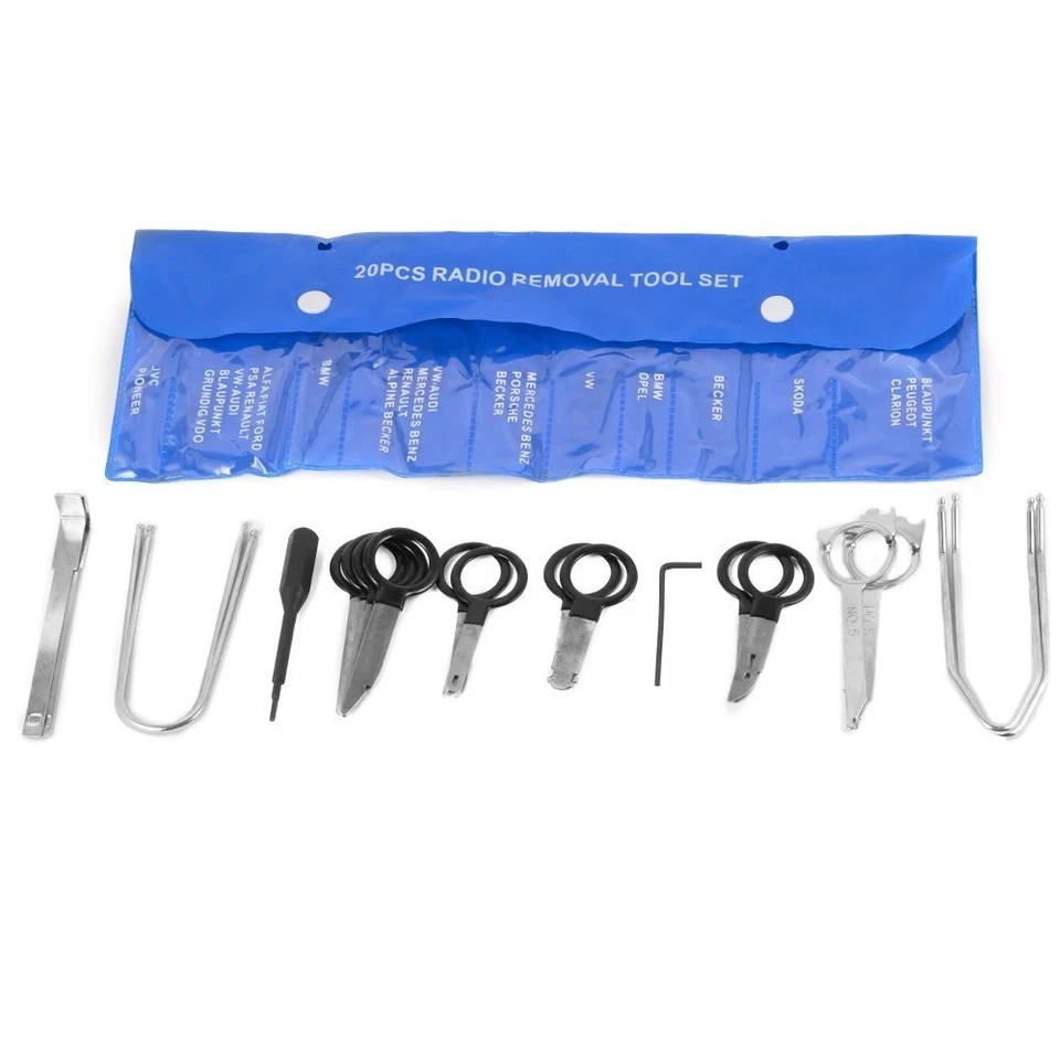 Car Stereo Radio Removal Tool Key Kit Compatible with Mercedes/BMW/VW/Audi/Ford - Image 2 of 4