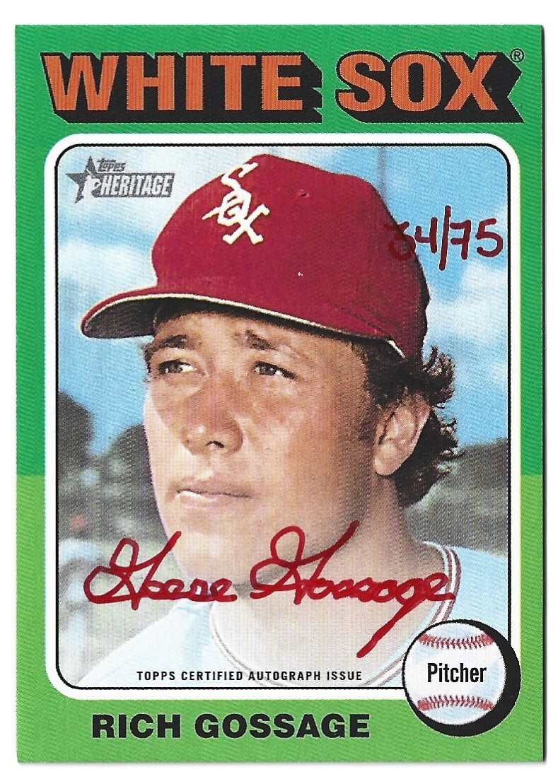 RICH "GOOSE" GOSSAGE 2024 Topps Heritage High Number RED Real One Auto #/75