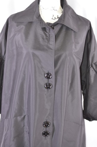 Anne Klein Women's Lightweight Jacket Size 1X Black Button Up 3/4 Sleeve Casual - Picture 2 of 17