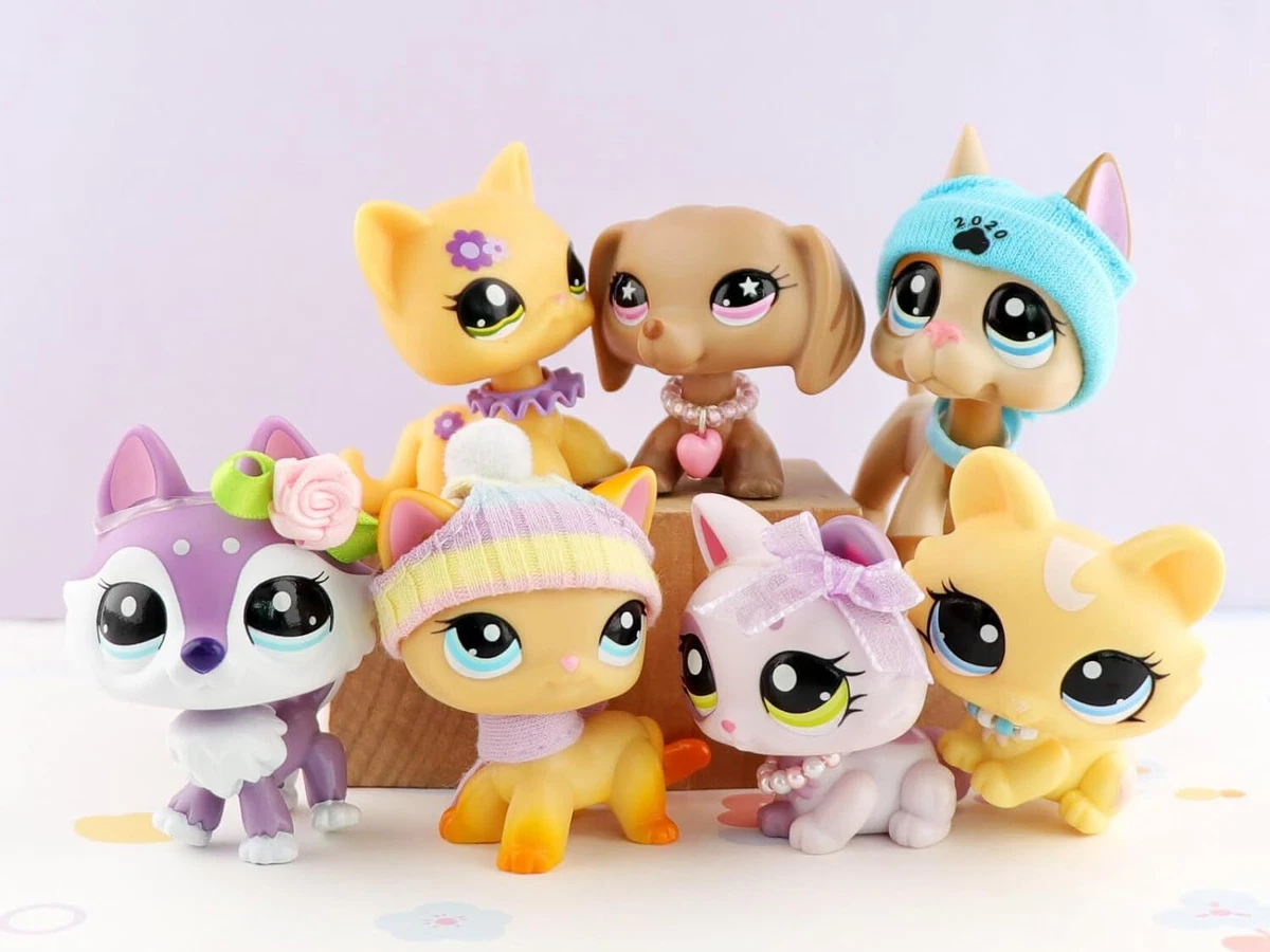 7 Lot Littlest Pet Shop LPS Toy Set Cute Collection with lps