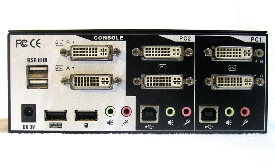 LinksKey LDV-DM222AUSK 2-Port USB KVM Switch Dual Monitor DVI  & Audio Support - Image 4 of 4