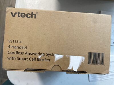 VTech Cordless Phone Answering System Bluetooth Call Block 4 Handsets VS113-4
