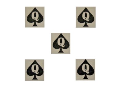 Mini Queen Of Pades QOS Temporäres Tattoo Fetisch BBC Hotwife KOSTENLOSER VERSAND - 5er Pack