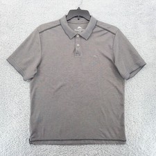 Tommy Bahama Men's Shirt L Gray Moisture Wicking Short Sleeve Polo