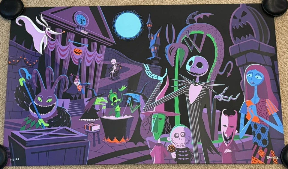 Póster de la película de Disney Josh Agle SHAG impresión artística Pesadilla antes de Navidad S/# 175 Foto 2 de 4