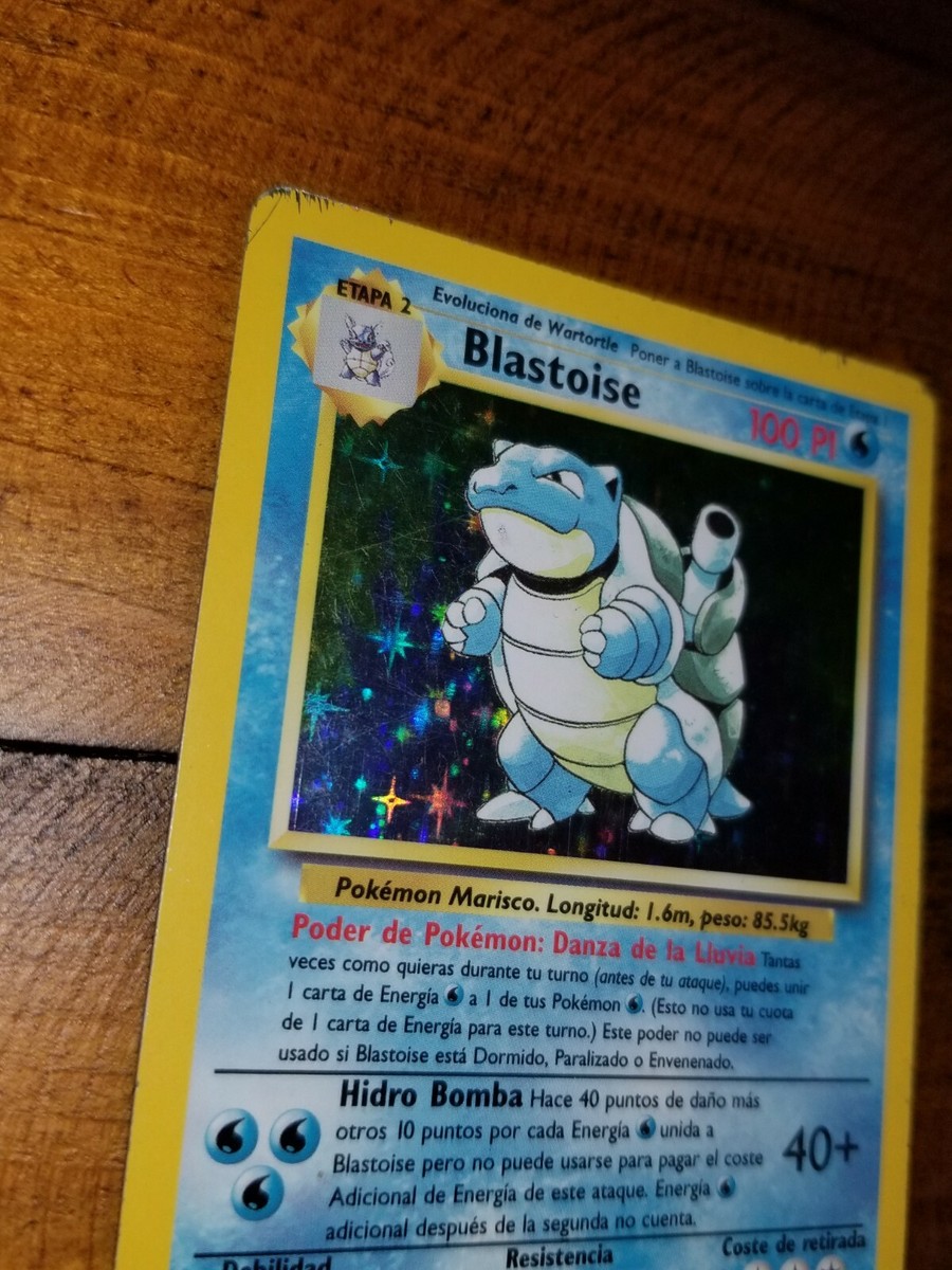 BLASTOISE 2/102 Holo Rare Unlimited 1999 Base Set Spanish Pokemon