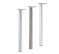 Tischfuß 710 Tischbein Möbelfüße silber Anschraub Bein Möbelfuß höhenverstellbar