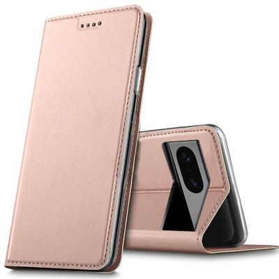 Handyhülle Für Google Pixel 8 Pro – Flip Case Mit Kartenfächern & Ständer, Kunstleder Braun – Stoßfestes Wallet Cover