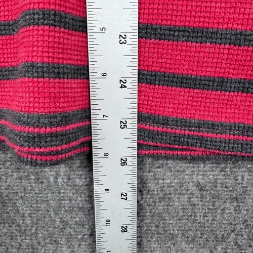 Quiksilver Striped Hoodie Men's Medium Red Drug Rug Hippy Pullover Sweatshirt - Picture 6 of 7