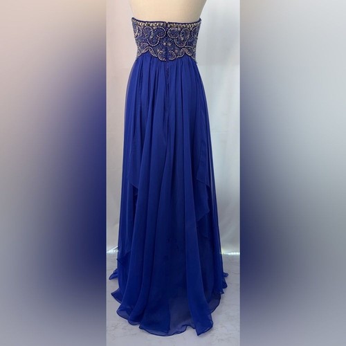 SHERRI HILL beaded chiffon prom DRESS GOWN 2 - Picture 4 of 9