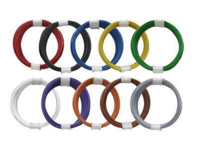 Kupferschalt Litze 0,04 mm² extra dünn - 10m - 10 Farben zur Auswahl [23,5ct/m]