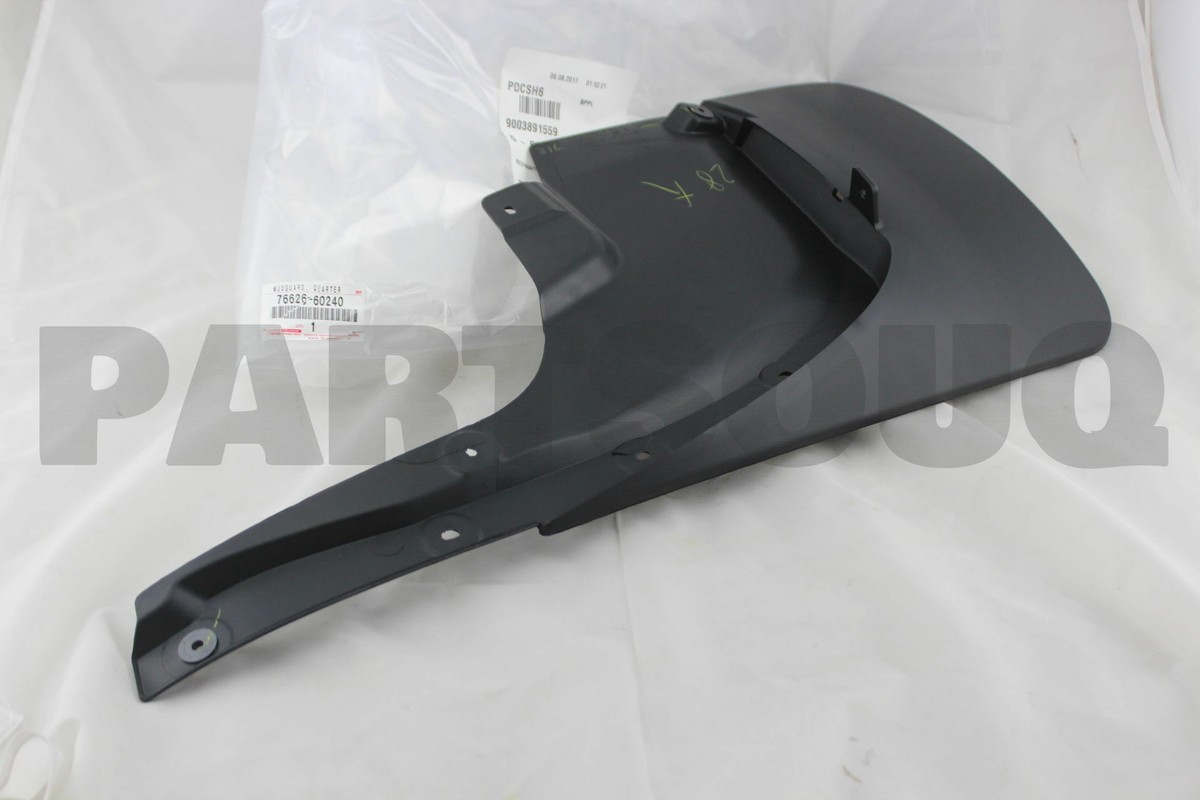 ドグ 7662660240 Genuine Toyota MUDGUARD, QUARTER PANEL, REAR LH