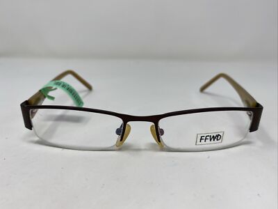 I-Frame FFWD FF 191 COL.19 51-18-135 Brown Metal Half Rim Eyeglasses Frame LE61