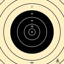 SR-3C Official NRA 300 Yard High Power Rifle Target Center, (10 pack) 19" bull. 