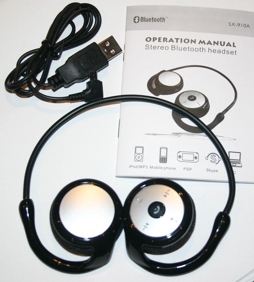 Bluetooth Wireless stereo Headphones running compatible with iPhone Nokia Sony - Image 3 of 3