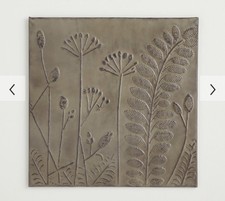 Pottery Barn Zinc Flowers Indoor/Outdoor Handcrafted Wall Art 1 Piece! 2ftx2ft!