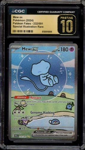 Pokemon Mew ex Paldean Fates Special Illustration Rare #232 CGC 10 Pristine