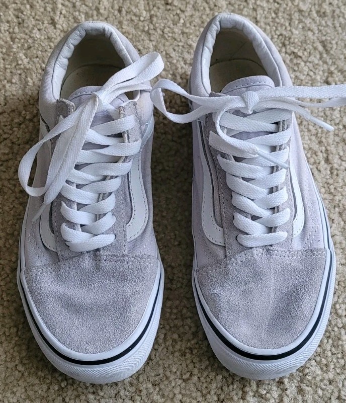 Vans Skate Shoes Youth Womens Size Gray Canvas Sneakers
