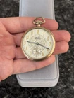 Antique GRUEN SemiThin 16 Jewels Cal. 758 Gold Filled Pocket Watch - Runs - RARE