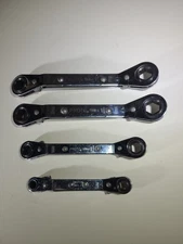 Vintage set of 4 Proto Offset Reversable Ratcheting Box-End Wrenches 7mm - 14mm